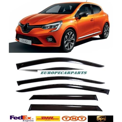 For Renault Clio V Hb 2020➔ Window Visors Side Sun Rain Guard Vent Deflectors 4 pieces