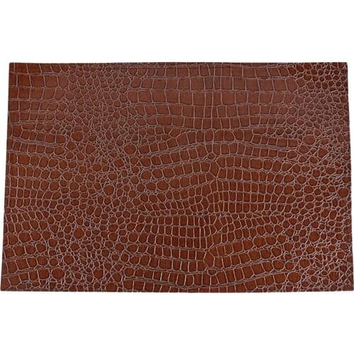 Ellenmar Insulation Pad Mat Decorative Coffee Coasters Pu Leather Placemat European Style Crocodile Pattern Table Mat Waterproof