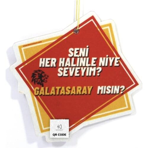 Galatasaray Turkish/english Written Pine and Non Anti-Odor Auto Carton Car Smell Decorative Auto Fragrance