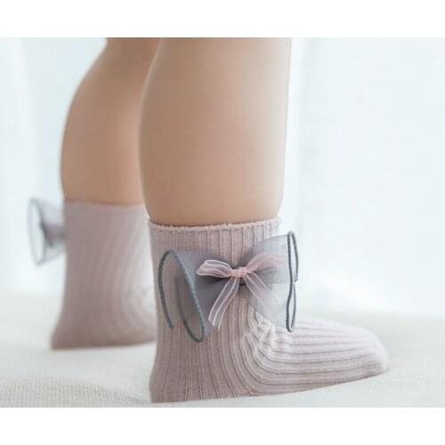 Baby Girl Cotton lace Sock Newborn infant Cute Breathable Princess Short Bow child Sock spring summer toddler Clothing Accessory