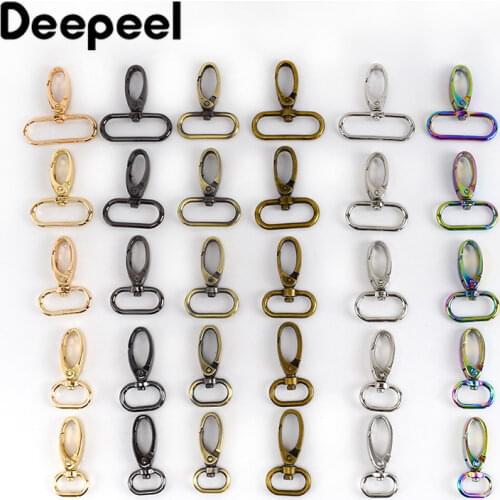 10Pcs Metal Bag Buckles Leather Belt Strap Clasp Dog Collar Keychain Swivel Trigger Clip Snap Hook DIY Hardware Accessories F4-3