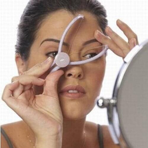 Women Hair Removal Epilator Mini Facial Hair Remover Spring Threading Face Defeatherer DIY Makeup Beauty Tool for Cheeks Eyebrow