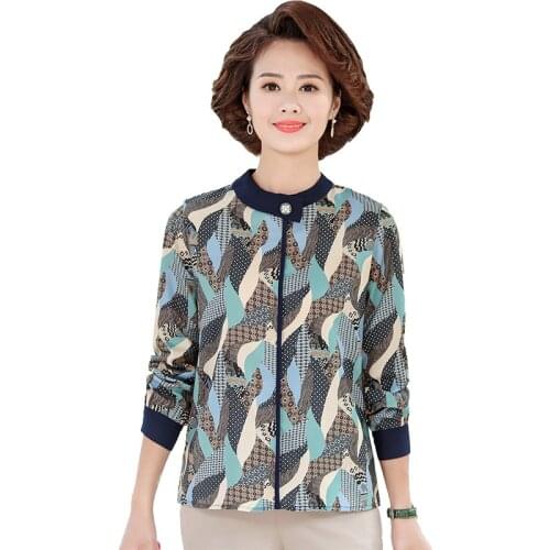 Fashion Womens Tops And Blouses Plus Size Chiffon Blouse Shirt O-neck Office Blouse Long Sleeve Women Shirts Blusas