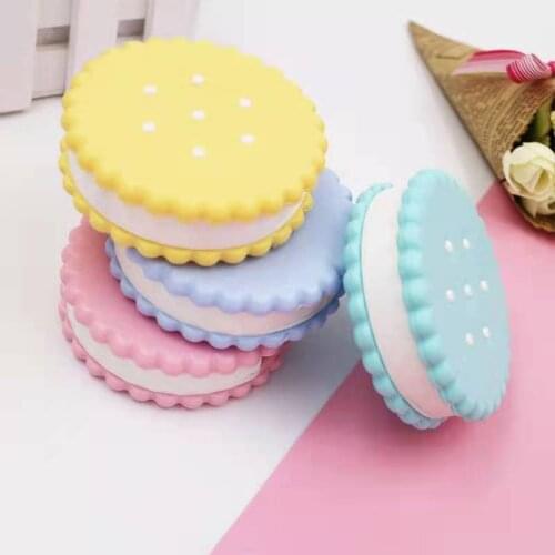 Cartoon Cute Cookie Double Contact Lenses Box Blue Yellow Pink Contact Lens Case For Eyes Care Kit Holder Container Gift