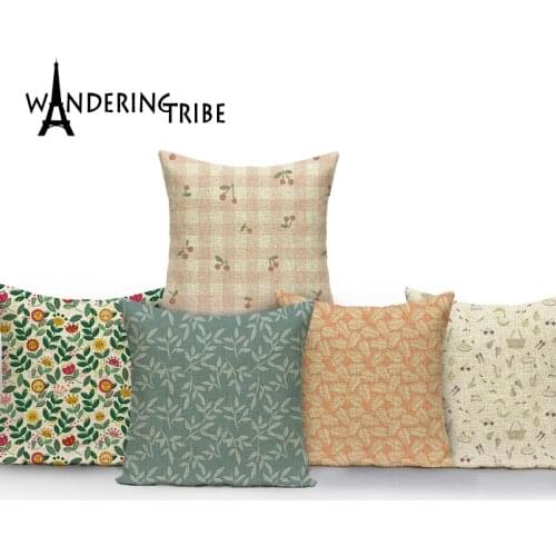 Boston Terrier Cushion Cover Cartoon Sun Flower Throw Pillow Covers Nordic Style Covers for Cushion Clouds Decor Pillowscases