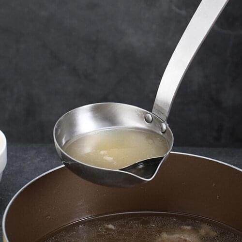 Stainless Steel LongHandle Soup Oil Separator Kitchen Colander Filtering Spoon Oil-insulated spoon insulated spoon oil separator