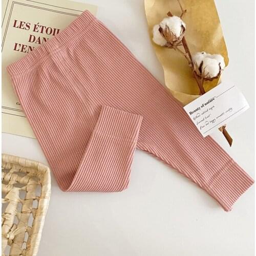 New Autumn Cotton Baby Pantyhose Children Pants Girls Ankle-length Flexible Warmer Leggings Baby Girl Stripe Leggings