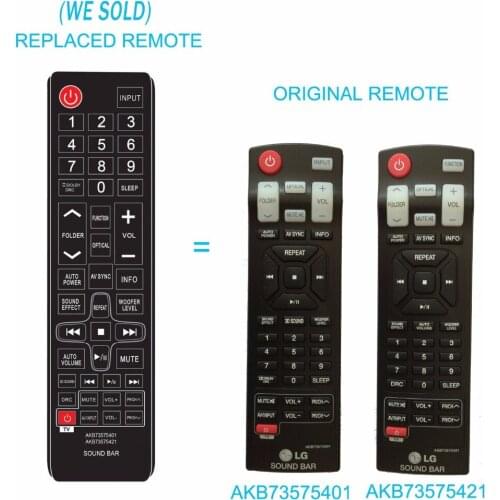 New AKB73575401 AKB73575421 Remote fit for LG Sound Bar Soundbar NB2420A NB2430A NB2520A NB2530 NB3250ANB3510A NB3520A NB3520A2