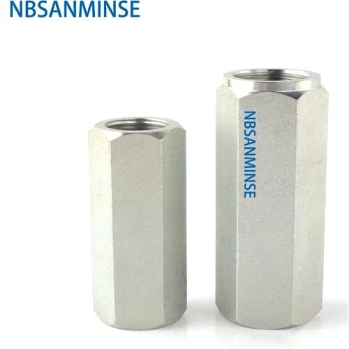 NBSANMINSE VU Check Valve Straight G1/4 3/8 1/2 3/4 1 Hydraulic Industry Engineer Valve Carbon Steel High pressure Valve