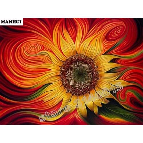 Full Square Diamond 5D DIY Diamond Painting sunflower Embroidery Cross Stitch Rhinestone Mosaic Painting Decor Gift BEC209