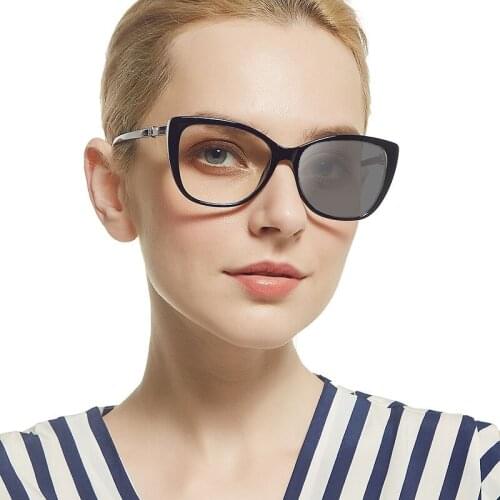 Retro Round cat Color Sun Photochromic Finished Myopia Eyeglasses Frame Men Women with color lens Sun glasses Myopia Eyewear NX