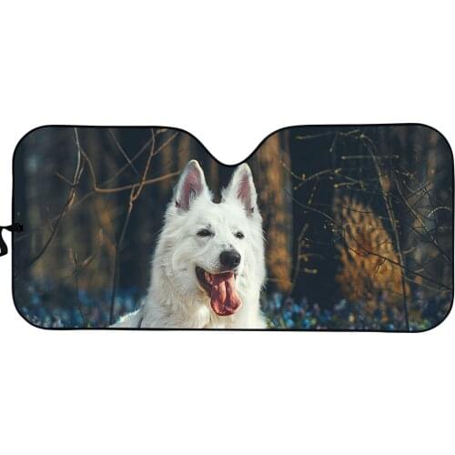 Cute Dog Print Car Interior Sunshade for Front Window UV Protected Foldable Car Front Windshield Sun Shade Cover Car Accessories