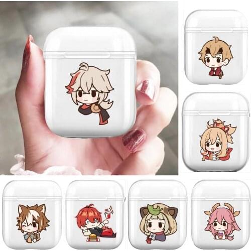 Genshin impact Soft Silicone Cases For Airpods 1/2 Protective Bluetooth Wireless Earphone Cover For Air Pods Charging Box Bags