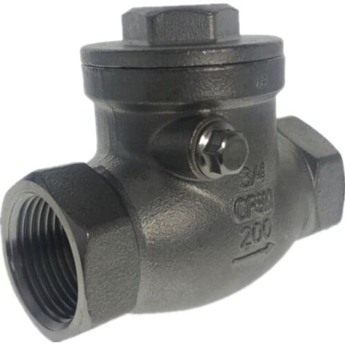 WZJG BSPT 1-1/2" DN40 PN16 CF8M Threaded Swing Check Valve 200PSI Stainless Steel SS304 Female Check Valve