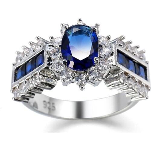 Anillos Yuzuk 8 Colors Authentic 925 Sterling Silver Topaz Finger Rings For Women Hypoallergenic Gift Statement Fine Jewelry