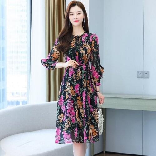 Spring Autumn Fashion Runway Summer Long Sleeve Maxi Dress Womens Bandage Waist Floral Print Elegant Party Holiday Long Dress