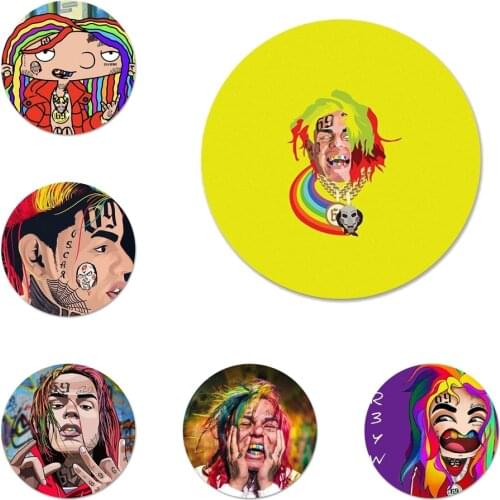 58mm hip hop rapper Tekashi 69 6ix9ine Icons Pins Badge Decoration Brooches Metal Badges For Backpack Decoration