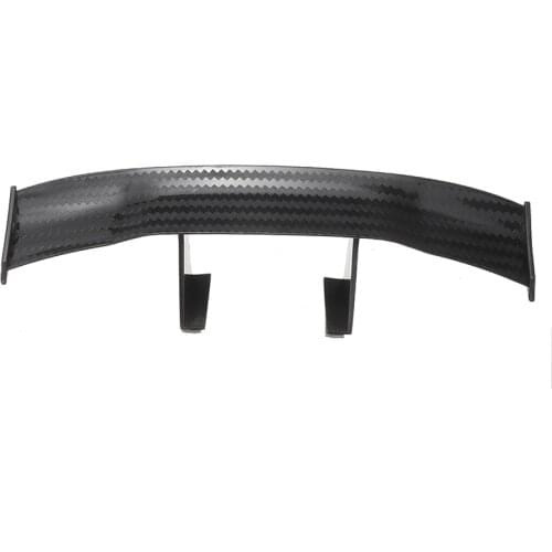 1pc Black Mini Carbon Fiber Pattern Spoiler Car Trunk Rear Tail Wing Car Styling Decoration Accessories