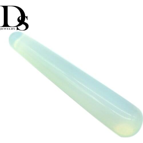 10cm Natural Opal Quartz Massage Wand Crystal Massage Tool Reiki Healing Relaxing Body Face Massage Acupuncture Therapy