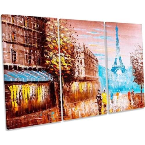 3pcs Graffiti city landscape, Paris Eiffel Tower Diamond Painting Diamond Embroidered Rhinestone Picture Mosaic Home Decoration