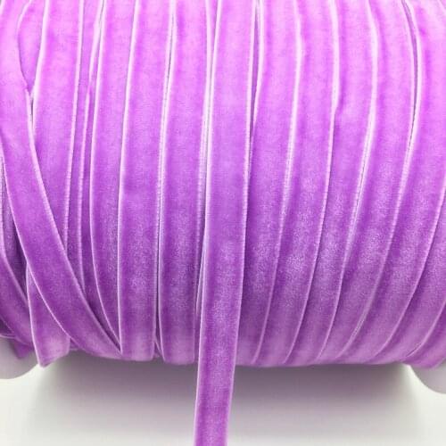 5 Yards 3/8 "10mm Light Purple Velvet Ribbon Headband Clips Bow Wedding Decoration