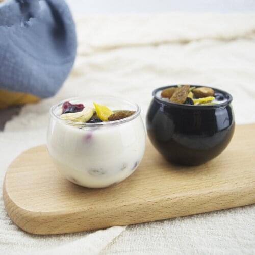 50pcs Small Mousse Cup Plastic Dessert Table Disposable Transparent Honey Jar Yogurt Bottle Fruit Cake Creative Pudding Cups