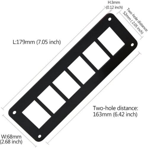 Aluminum Rocker Switch Panel 2/3/4/6 Way Housing Holder For Car Boat Auto Parts