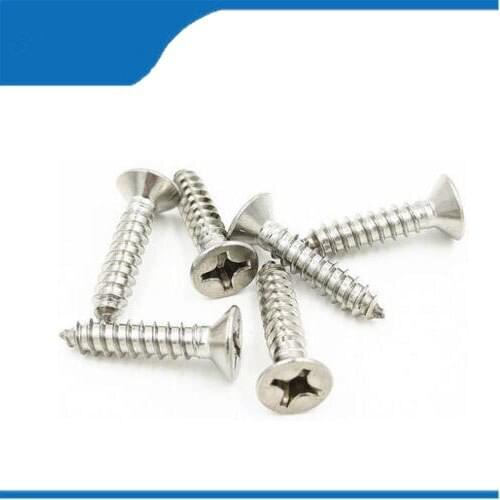 Free shipping 200pcs M1 M1.2 M1.4 M1.7 304 Stainless Steel Countersunk Cross Head Self Tapping Screws stainless bolts,nails