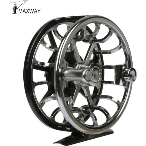 Maxway Elite Full Metal Anti-corrosion Fly Fishing Reel 5/6 CNC Mechine Cut High Density Aluminum Alloy Trout Fishing Reel