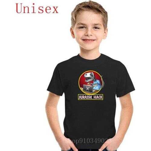 Jurassic hack computer printed children Tees New Vintage kids Tops Quality Cotton Pop Top Tees o neck boy clothes girls clothes