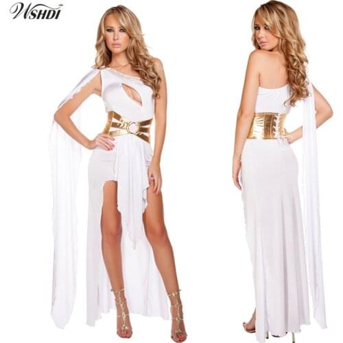 2021 New High Quality Cleopatra Masquerade Party Dress Greek Goddess Cosplay clothing Adult Egyptian Queen Costume Halloween