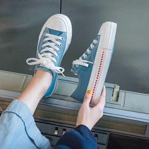 Platform Thick Soled Canvas Shoes Womens 2021 New Spring Korean Student Casual Board Sports Espadrilles Female Chunky Sneakers