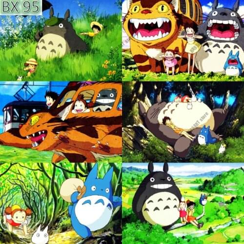 Anime Canvas Painting My Neighbor Totoro Hayao Miyazaki Wall Art Posters and Prints Room Decor Pictures for Home Decoration