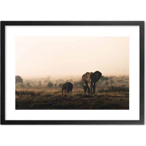 Elephant Animals Wall Art Print Paper Painting Nordic Posters And Prints Wall Pictures For Living Room Decor