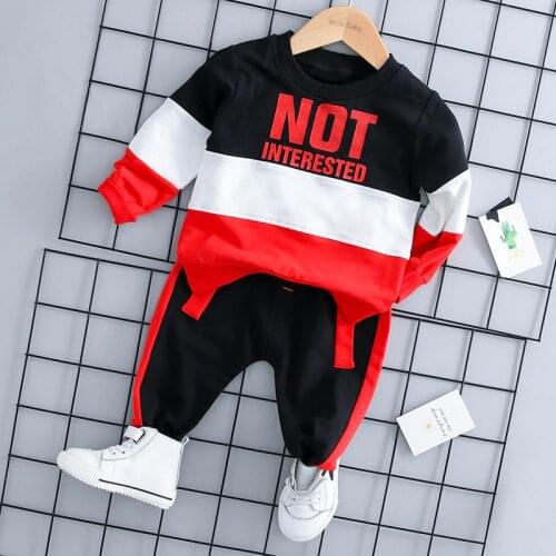 Kids Toddler Boy Girl Casual Clothes Set Newest Spring For Toddler Letter Long Sleeve T shirt + Pants Outfit 1 2 3 4 Years