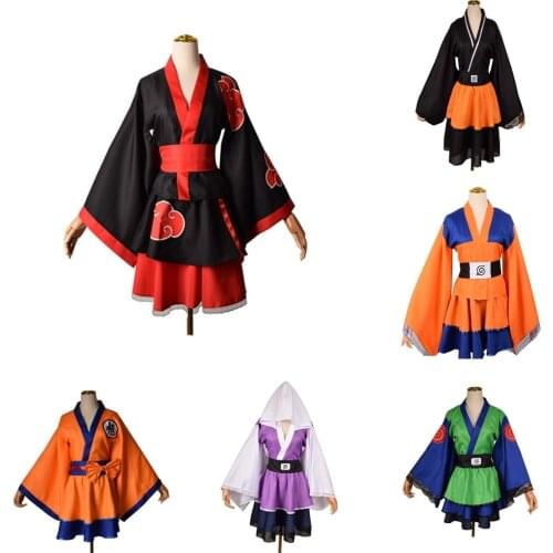 Anime Ninja cosplay costume adult children Lolita Dress Japanese kimono suit