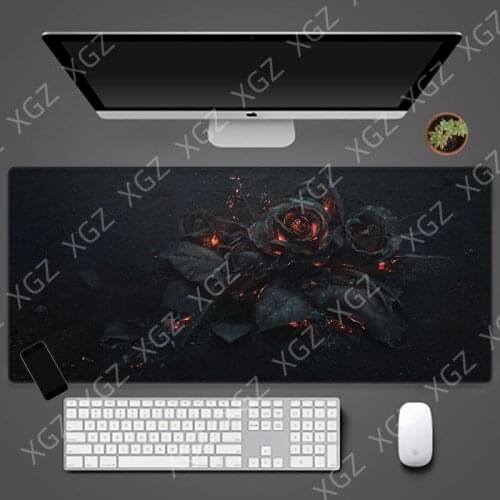 Yuzuoan XL Black Background Mouse Pad Large Speed Gaming Mouse Pad Soft Notebook Computer Direct Keyboard Durable Desktop Home