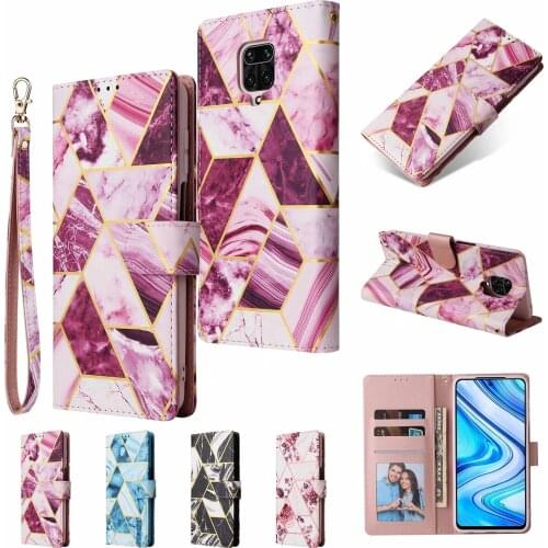 Leather Gilding Marble Wallet Case For XiaoMi RedMi Note 10 10s 9 9s 8 8T 7 Pro 7A 8 8A 9 9A 9C Flip Magnetic Cards Phone Cover
