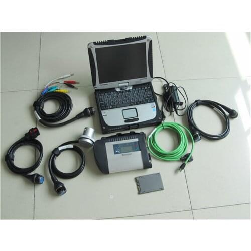 MB STAR C4 Multiplexer with 2021 software install in cf19 i5 cpu laptop MB car truck Diagnostic Tool ready to use quick ship C4