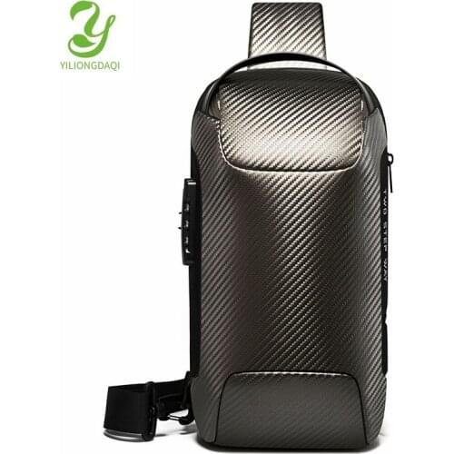 YILIONGDAQI Men Sling Bag Sport Travel Cross Body Chest Pack Waterproof Anti-theft Shoulder Bag with USB