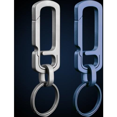 New Luxury Titanium Car Keychain Key Ring Hanging Buckle Super Light Creativity EDC Key Chain The Best Gift For Men