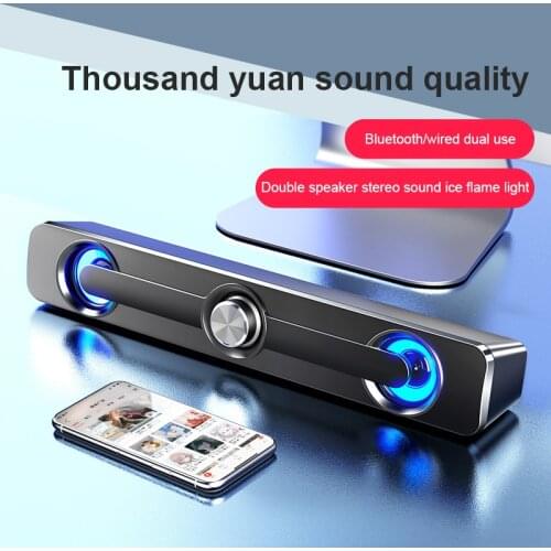 USB Wired Powerful Computer Speaker Bar Stereo Subwoofer Bass Speaker Surround Sound Box For PC Laptop Phone Tablet MP3 Home