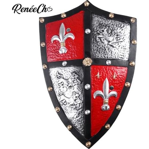 Reneecho Cosplay 1:1 Trident Knight Shield PU Weapon Halloween Prop Halloween Costume For Adult
