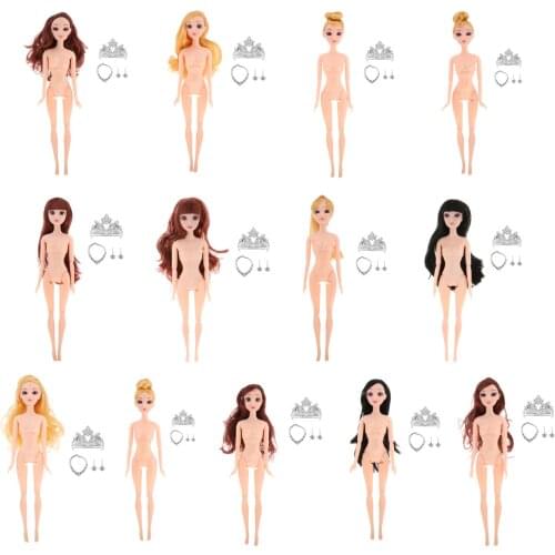 BJD Doll 29cm 12 Movable Jointed Dolls White Skin Plastic Doll for Girls Toys Female Body Fashion Gift