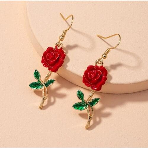 SOHOT Retro Natural Drop Glaze Dried flower Pendant Women Drop Earrings Colorful Plant For Female Birthday Jewelry Brincos Gift