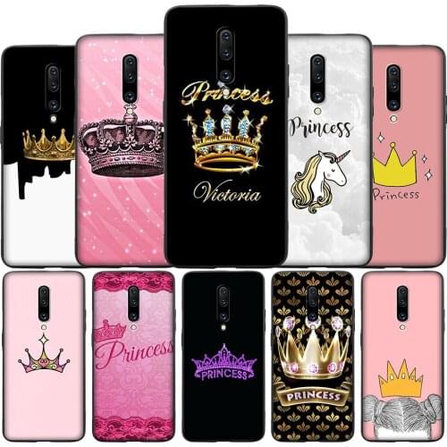 T154 Princess Crown Silicone Soft Case for OnePlus 7 7T Pro 6T 6 5T 5