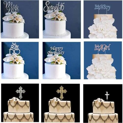Cupcake Cake Topper for birthday Wedding bridal baby shower boy girl Baptism Christening First Communion Anniversary decoration