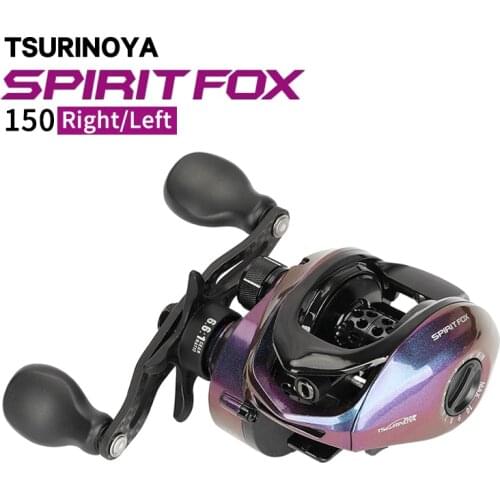 TSURINOYA SPIRIT FOX 150 Baitcasting Fishing Reel 189g 8+1BB Lure WT 5-31g 6kg Drag Power Saltwater Freshwater Baitcast reels