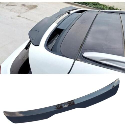 Universal Roof Car Rear Wing Black Trunk Lip Spoiler Sticker Trim For Hatch-back