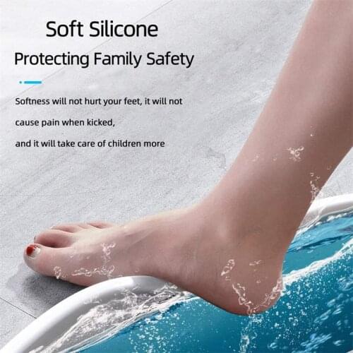 Bathroom Water Stopper Flood Barrier Silicon Rubber Bathroom Dam Dry Water Blocker Home Dry and Wet Separation Sealing Strip